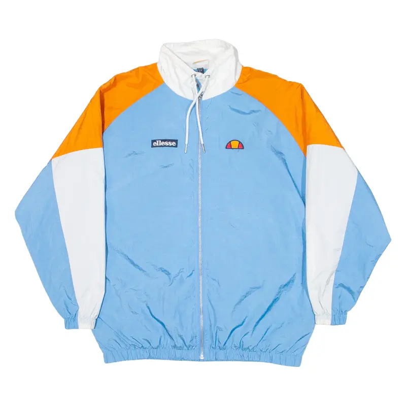 ELLESSE Womens Shell Jacket Blue Colourblock UK 8