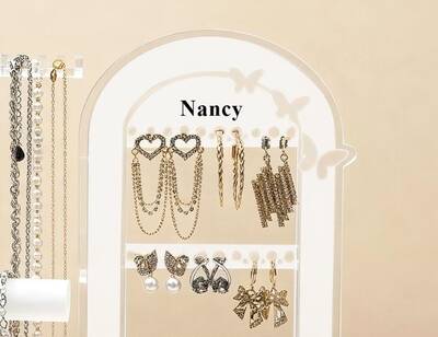 Custom Frosted Lavender Arch Jewelry Stand Organizer – Personalized Va