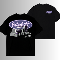 2Side Peterbilt Purple Project Shirt – Big Logo Semi Truck Graphic, Cotton Menswear Classic Top, Summer Unisex Fabric Tee f...