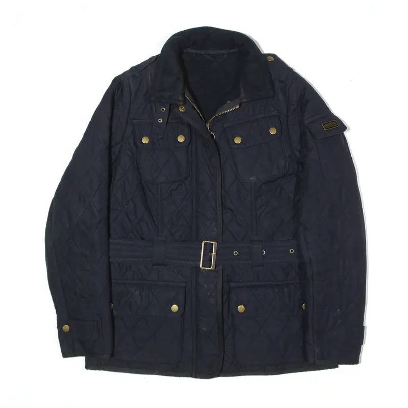BARBOUR Tourer International Fleece Lined Quilted Jacket Black Womens UK 10