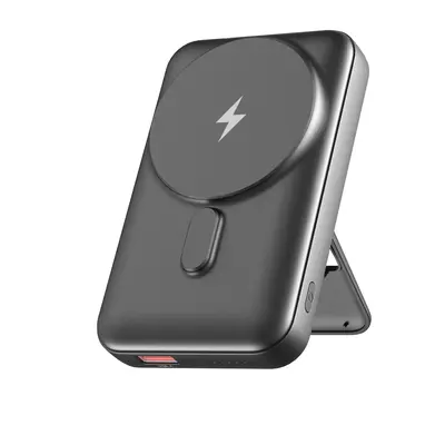 Magnetic Power Bank, 10,000mAh Wireless Portable Charger with 22.5W Max Fast Charging, Built-in USB-C and Lightning Cable, Fa...