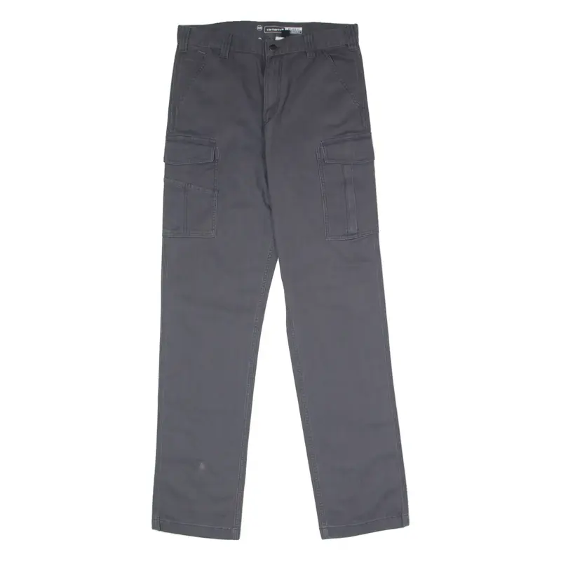 CARHARTT Cargo Workwear Mens Canvas Trousers Grey Relaxed Straight W33 L36