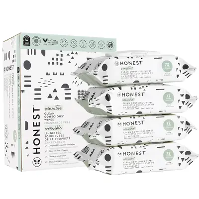 Unscented Baby Wipes Plant-Based , Hypoallergenic for Sensitive Skin, 10-70 Count, Convenient Flip-Top Dispenser