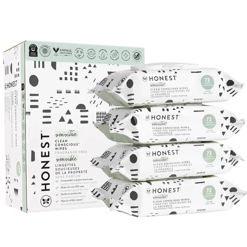 Unscented Baby Wipes Plant-Based , Hypoallergenic for Sensitive Skin, 10-70 Count, Convenient Flip-Top Dispenser