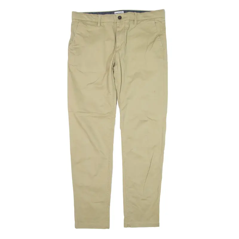 TIMBERLAND Chino Trousers Beige Slim Tapered Mens W34 L31