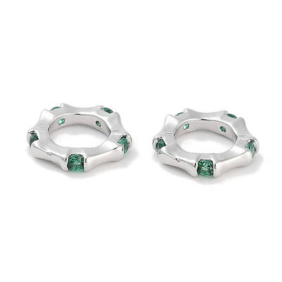 Brass Pave Cubic Zirconia Linking Rings