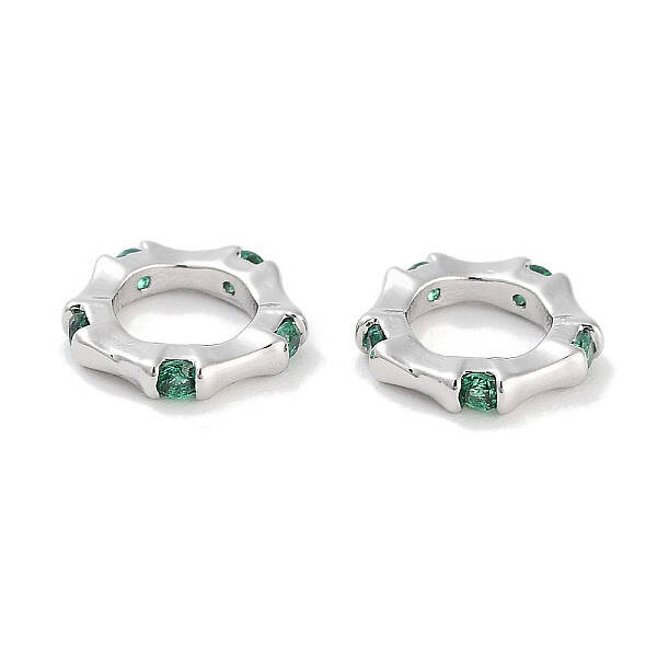 Brass Pave Cubic Zirconia Linking Rings