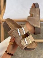 Women's Fashionable Plain Color Platform Sandals, Lightweight Sandals, Casual Comfortable Slingback Flatform Sandals for Summ...