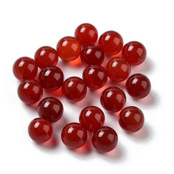 Natural Carnelian Sphere Beads