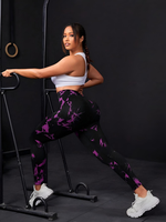 Women’s Tie Dye Print High Waist Gym Leggings, Breathable Seamless Soft Comfy Skinny Tummy Control Activewear Sportswear yo...