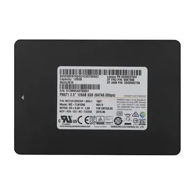 MZ7LN128HCHP-000L1 Samsung Enterprise PM871 Series 128GB Triple-Level Cell SATA 6Gb/s Mainstream Endurance 7mm 2.5-Inch Solid...