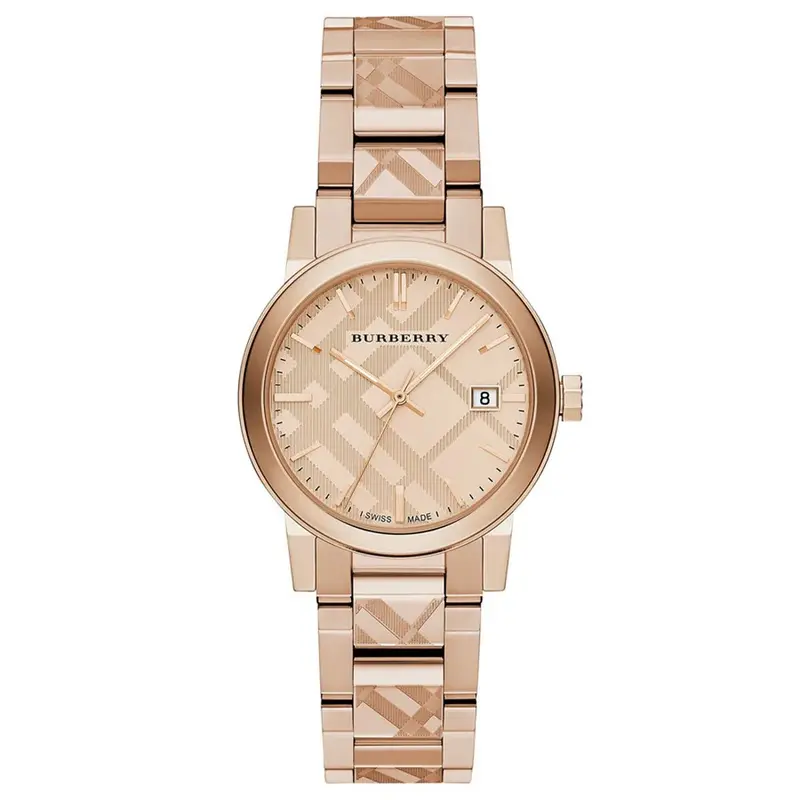 Burberry BU9146 The City Engraved Check Unisex Watch