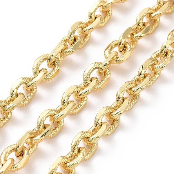 Brass Textured Cable Chains