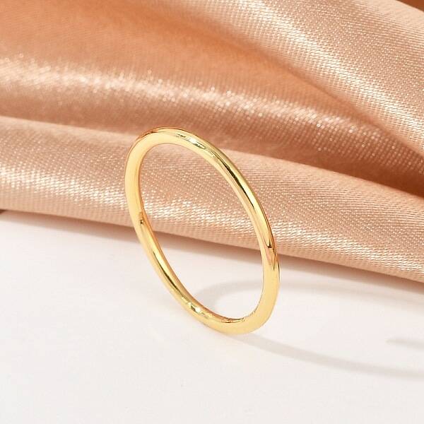 Simple Brass Finger Rings for Women