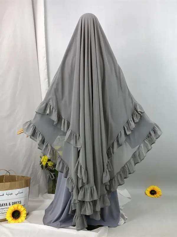 2359#✨Luxury Chiffon Khimar Hijab Scarf｜Breathable & Non-Slip Design｜Perfect for Eid & Daily Wear