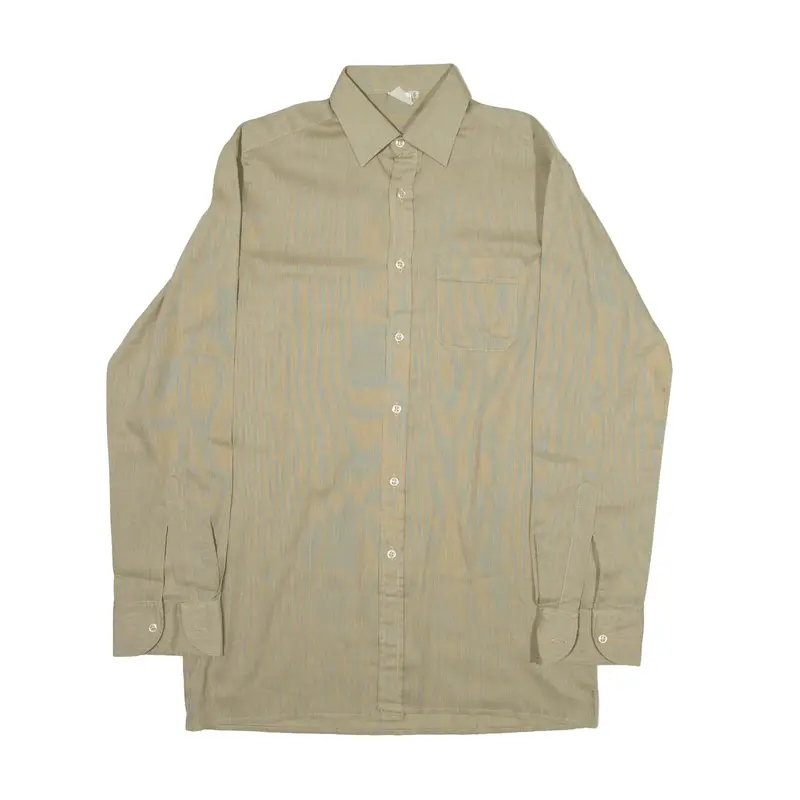 JEAN DANIEL Plain Shirt Beige Long Sleeve Mens S
