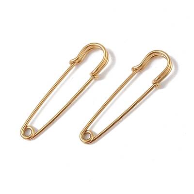 Ion Plating(IP) 304 Stainless Steel Safety Pins Brooch Findings