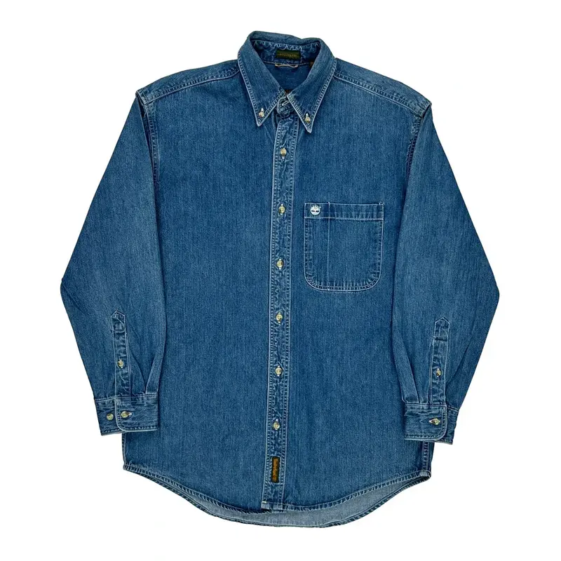 Rugged Fit Timberland Denim Shirt - XS Blue Cotton