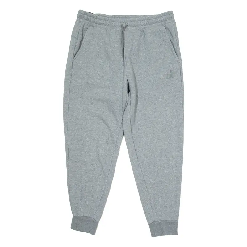 PUMA Mens Joggers Grey Tapered XL W34 L28