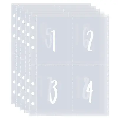 Budget Planner Replacement Insert Without Cover, 25pcs Clear A5 Binder Insert, Loose Leaf Binder Insert, Money Saving Envelop...