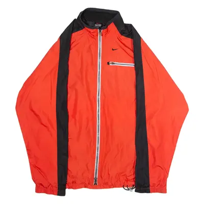 NIKE Mens Windbreaker Jacket Red Colourblock M