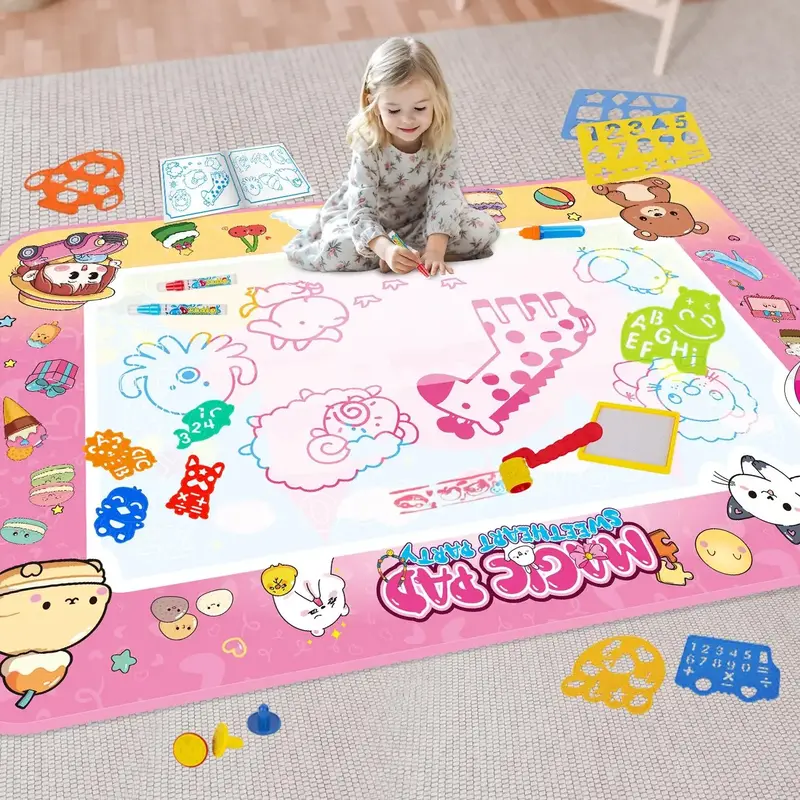 Cartoon Animal Pattern Water Painting Mat, 1 Set Creative DIY Painting Pad, Educational Arts and Crafts Supplies for Teenager