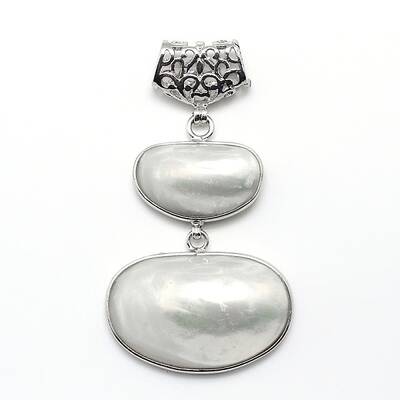 Brass Spiral Shell Oval Big Pendants
