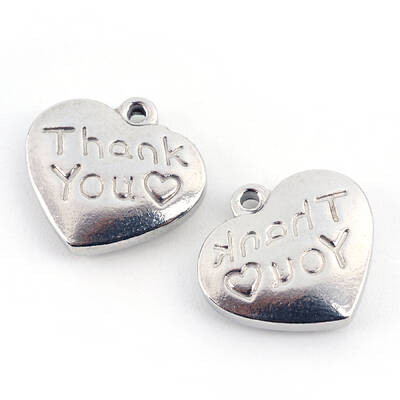 Non-Tarnish 201 Stainless Steel Heart Charms
