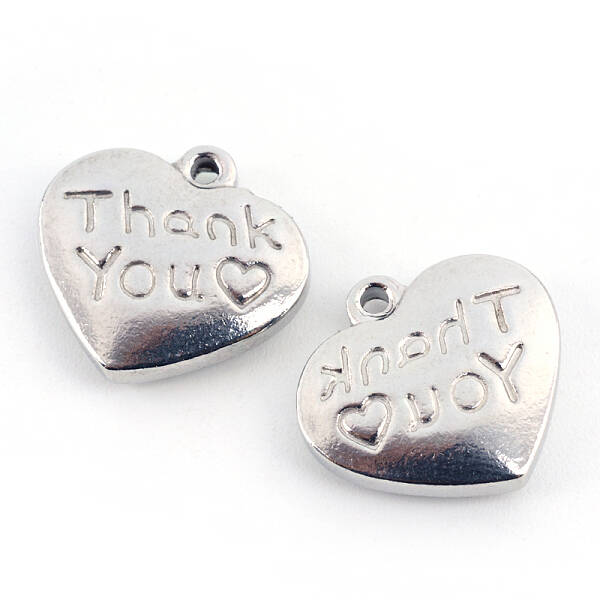 Non-Tarnish 201 Stainless Steel Heart Charms