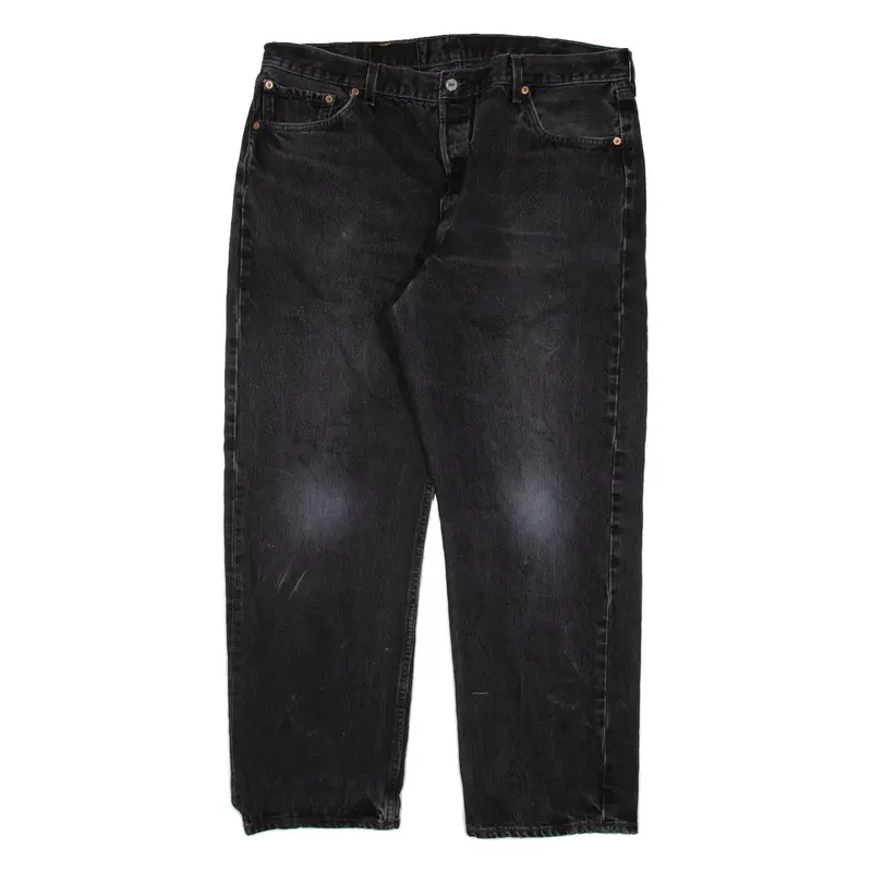 LEVI'S 501 Jeans Mens Black Regular Straight W38 L30