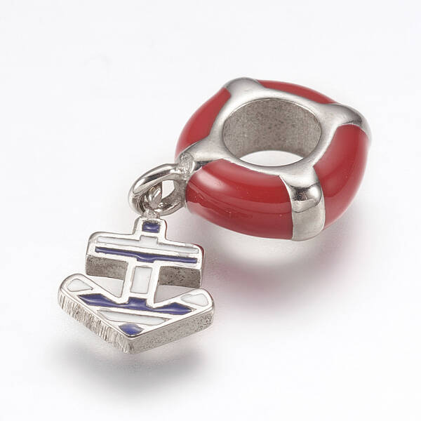 304 Stainless Steel European Dangle Charms