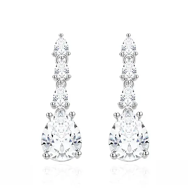 Agato Must-Have Silver Earrings with Zirconia AGT-E161PW