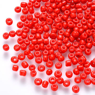 6/0 Baking Paint Glass Round Seed Beads
