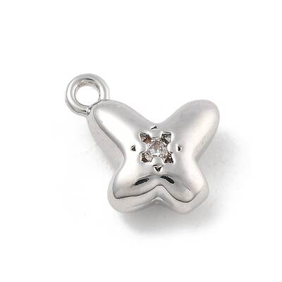 Brass Micro Pave Cubic Zirconia Pendants