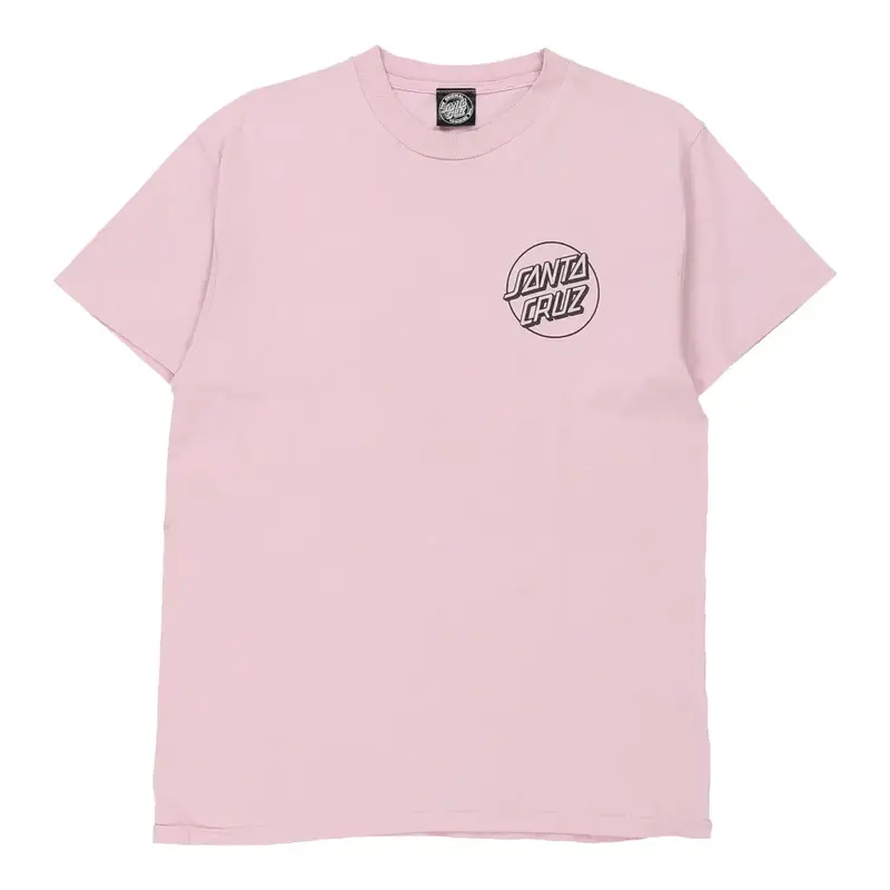 Santa Cruz Spellout T-Shirt - Large Pink Cotton | Size: large