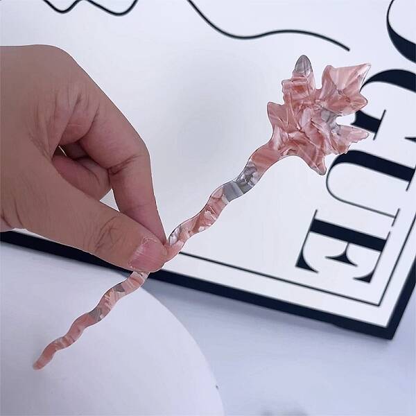 Leaf Cellulose Acetate(Resin) Hair Sticks