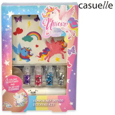 Ut glitter body tattoo set with gem -