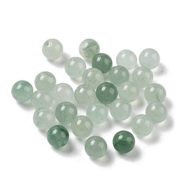 Natural Green Aventurine Sphere Beads
