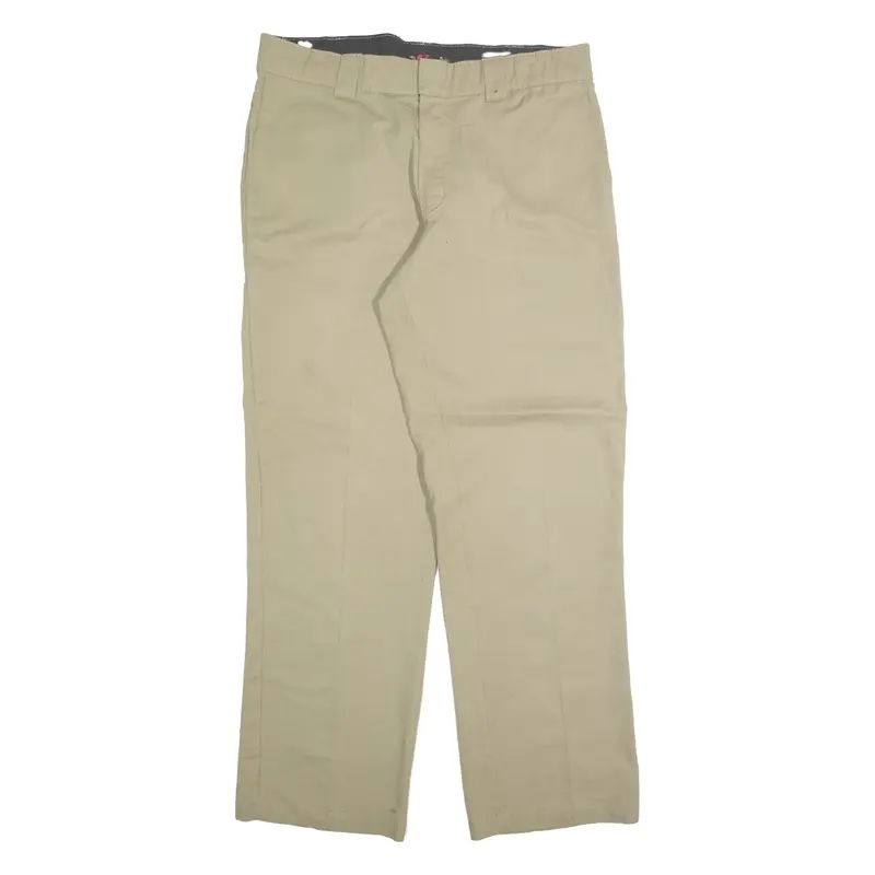 DICKIES Chino Mens Trousers Beige Regular Straight W36 L32