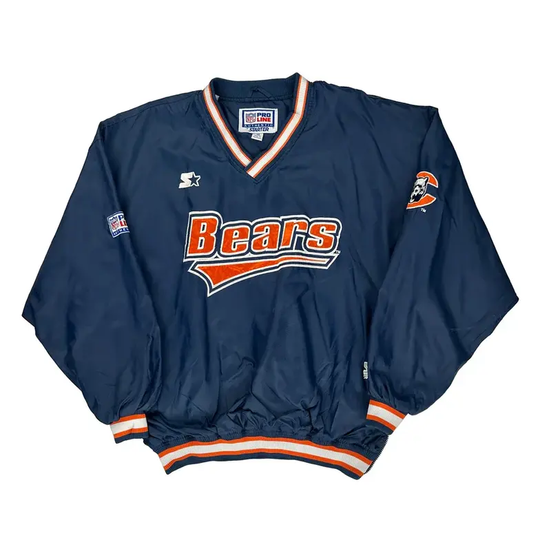 Chicago Bears Starter Nfl Sweatshirt - XL Blue Polyester