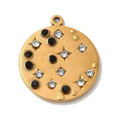 304 Stainless Steel Rhinestone Pendants