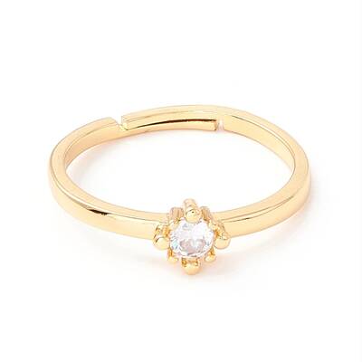 Sparkling Cubic Zirconia Adjustbale Ring