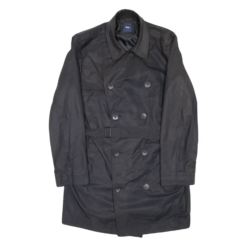GAP Womens Trench Coat Black L