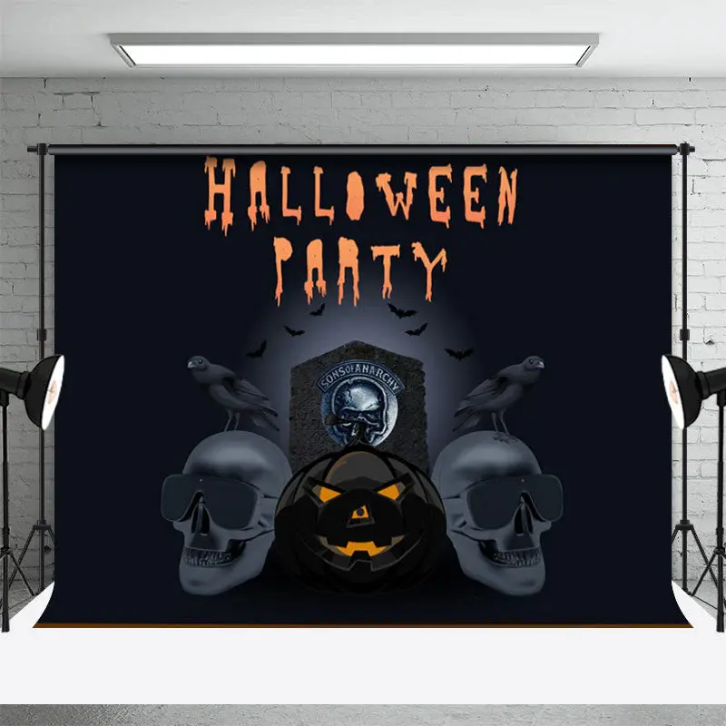 Black Mask Sons Of Anarchy Halloween Party Backdrop - Aperturee
