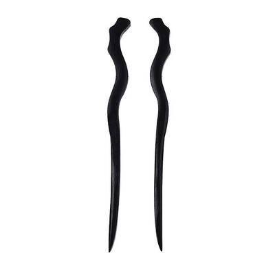 Vintage Schima Wood Hair Sticks Findings