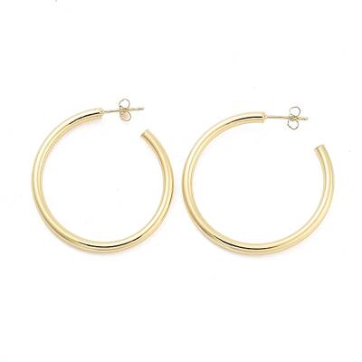 Rack Plating C-Shaped Brass Stud Earrings