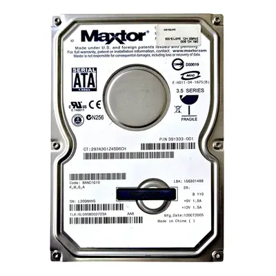391333-001 HP 80GB 1.5Gb/s SATA 7200 3.5-inch Hard Drive