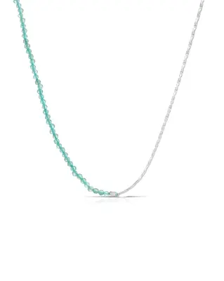 Assunta Gemstone Necklace | Metal Color: Silver | Gemstone: Aquamarine