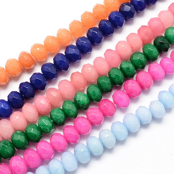 Natural White Jade Bead Strands
