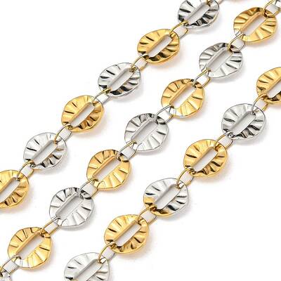 Ion Plating(IP) 304 Stainless Steel Flat Round Chains